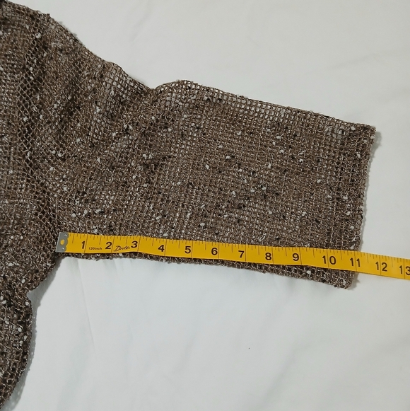 LULU-B Brown Sequin Mesh Top - Picture 9 of 9